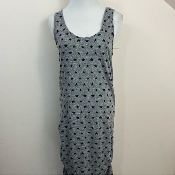 Monrow Gray Star Print Midi Dress - Picture 2 of 9